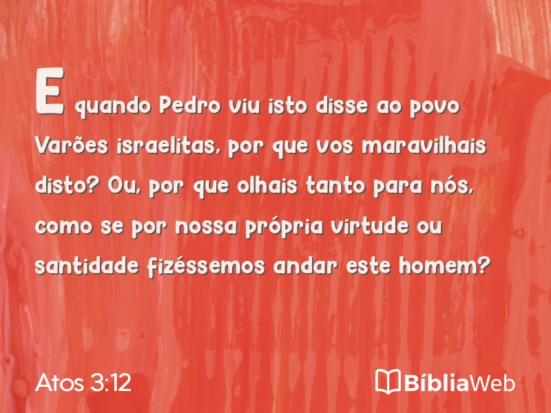Atos 3:12 em imagem para compartilhar