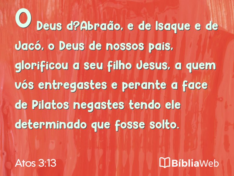 Atos 3:13 em imagem para compartilhar