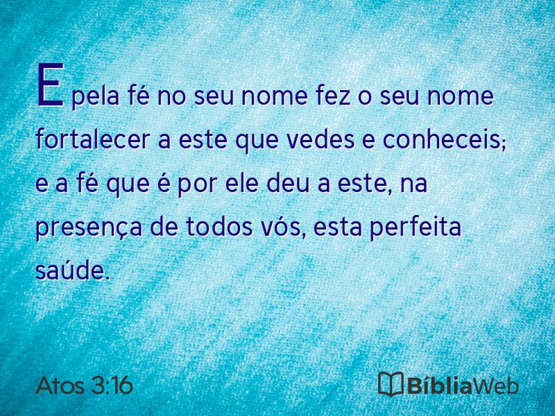 Atos 3:16 em imagem para compartilhar