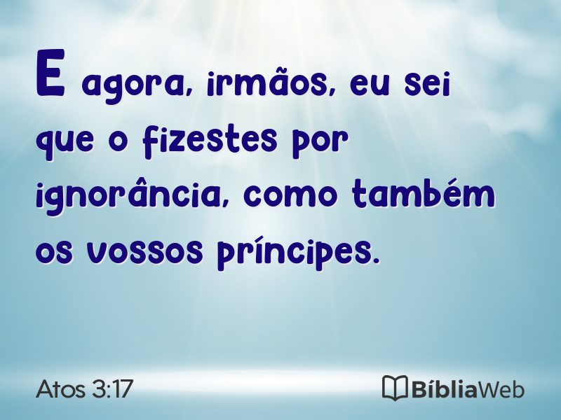Atos 3:17 em imagem para compartilhar