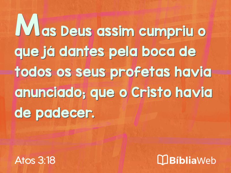 Atos 3:18 em imagem para compartilhar