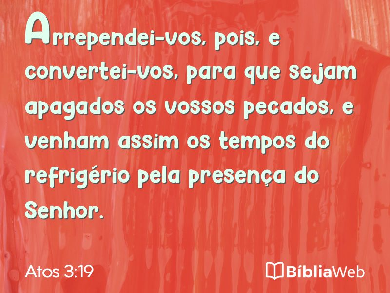 Atos 3:19 em imagem para compartilhar