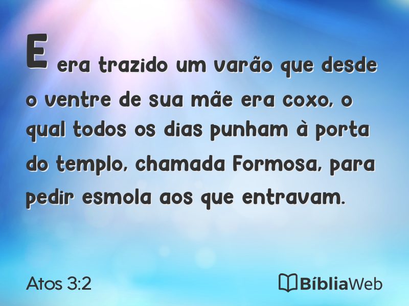 Atos 3:2 em imagem para compartilhar