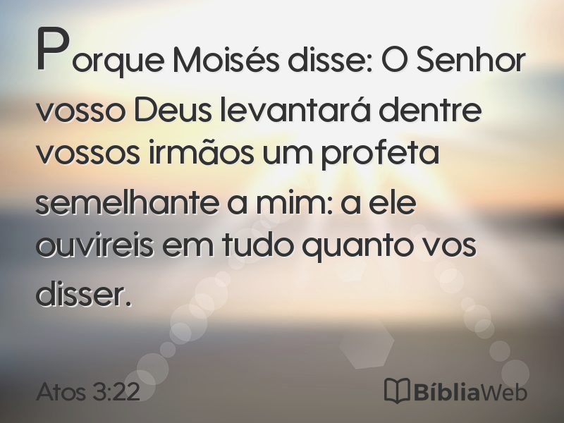 Atos 3:22 em imagem para compartilhar