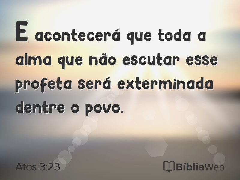 Atos 3:23 em imagem para compartilhar