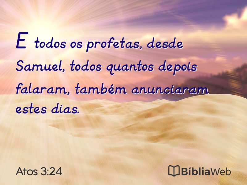 Atos 3:24 em imagem para compartilhar