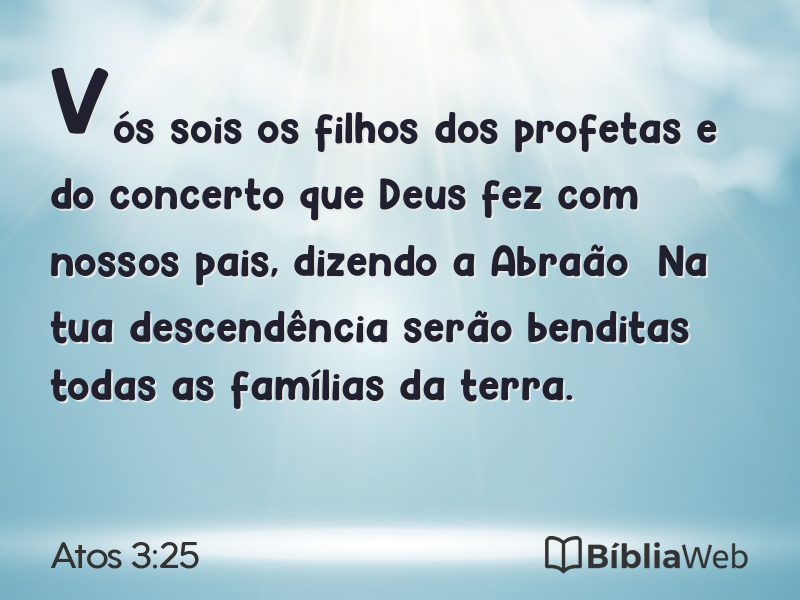 Atos 3:25 em imagem para compartilhar