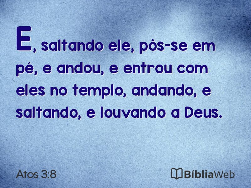 Atos 3:8 em imagem para compartilhar