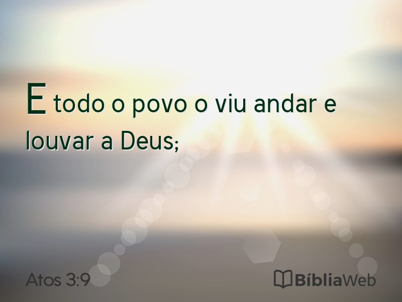 Atos 3:9 em imagem para compartilhar