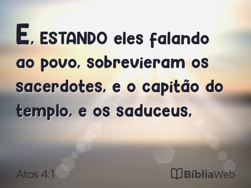 Atos 4:1 em imagem para compartilhar