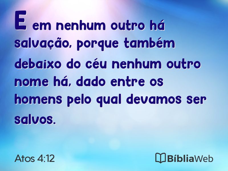 Atos 4:12 em imagem para compartilhar