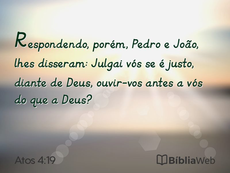 Atos 4:19 em imagem para compartilhar