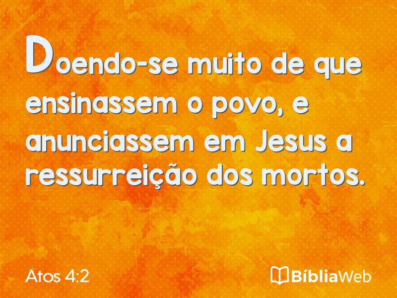 Atos 4:2 em imagem para compartilhar