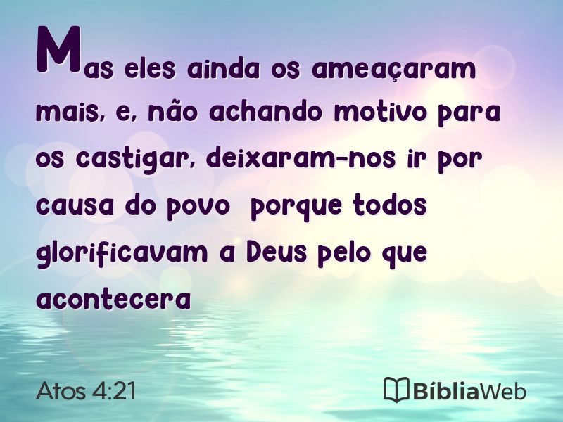 Atos 4:21 em imagem para compartilhar