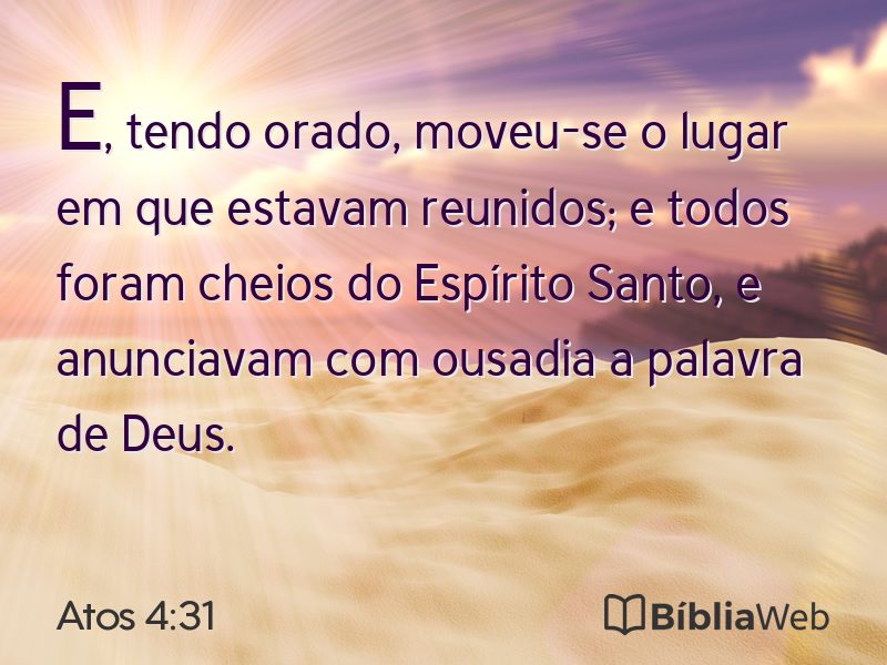Atos 4:31 em imagem para compartilhar