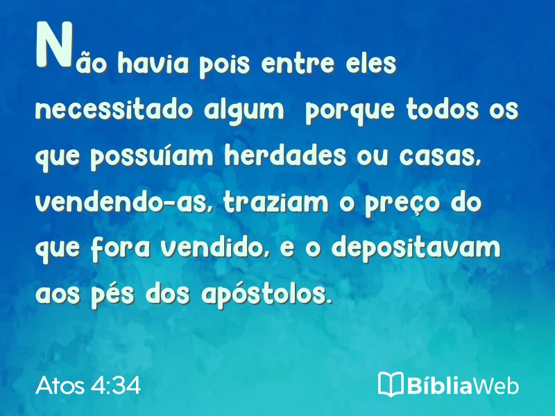 Atos 4:34 em imagem para compartilhar