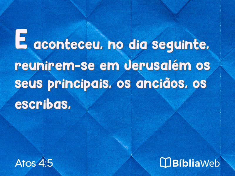 Atos 4:5 em imagem para compartilhar