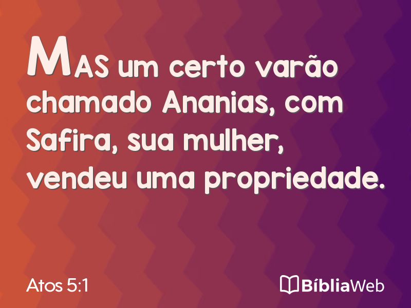 Atos 5:1 em imagem para compartilhar