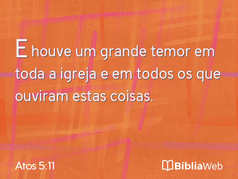 Atos 5:11 em imagem para compartilhar
