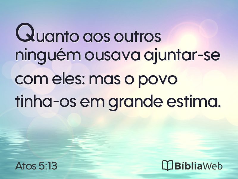 Atos 5:13 em imagem para compartilhar