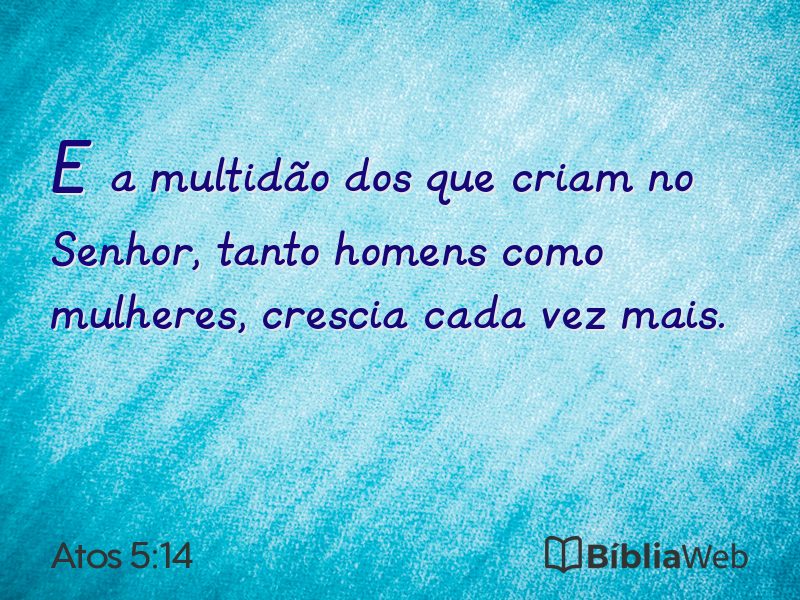 Atos 5:14 em imagem para compartilhar