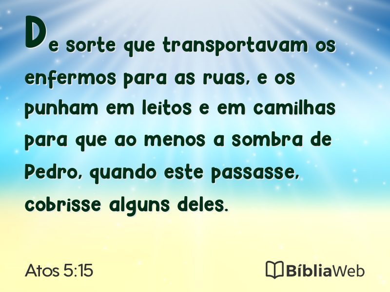 Atos 5:15 em imagem para compartilhar