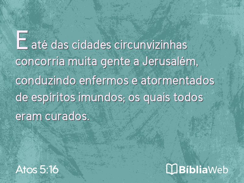 Atos 5:16 em imagem para compartilhar