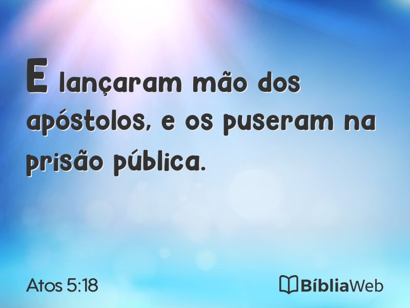 Atos 5:18 em imagem para compartilhar