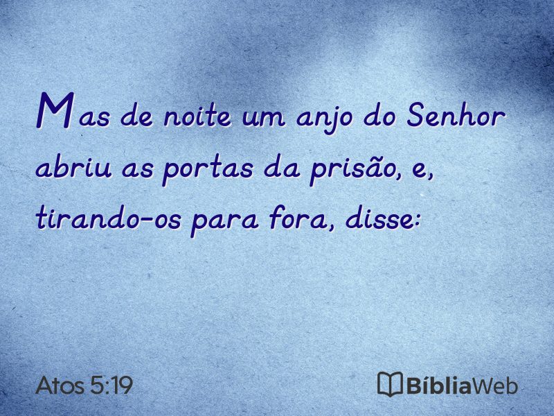 Atos 5:19 em imagem para compartilhar