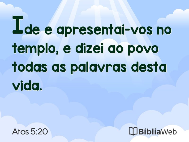 Atos 5:20 em imagem para compartilhar