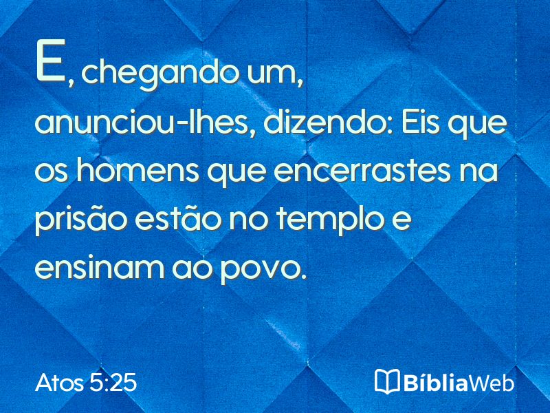 Atos 5:25 em imagem para compartilhar