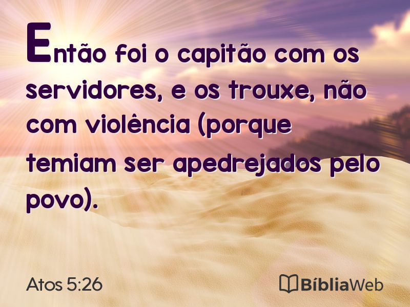 Atos 5:26 em imagem para compartilhar