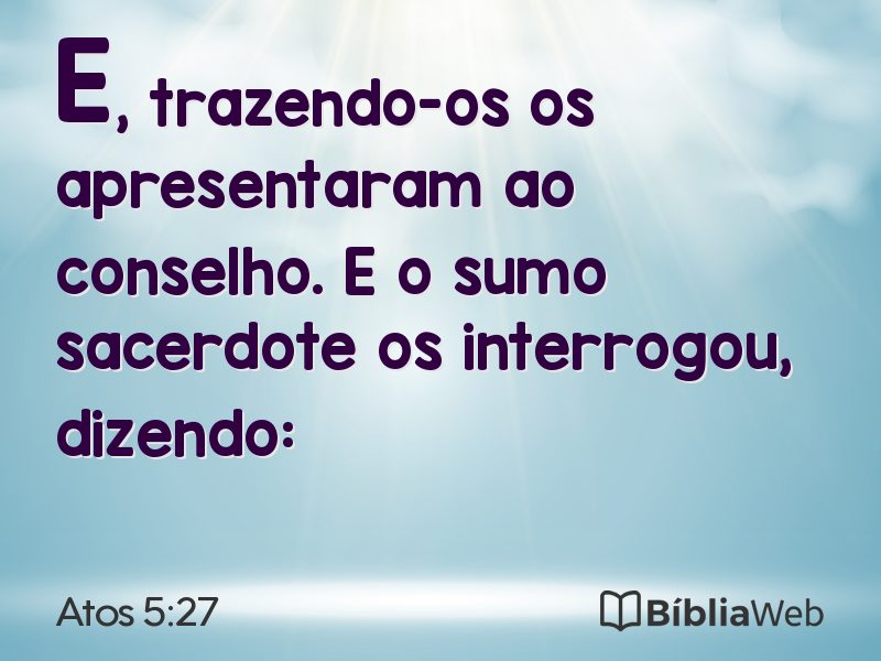 Atos 5:27 em imagem para compartilhar