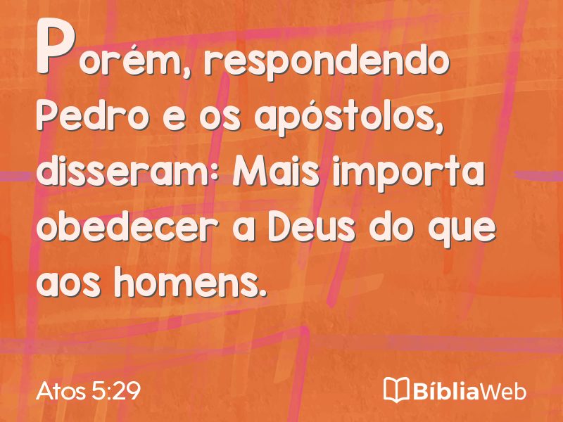 Atos 5:29 em imagem para compartilhar
