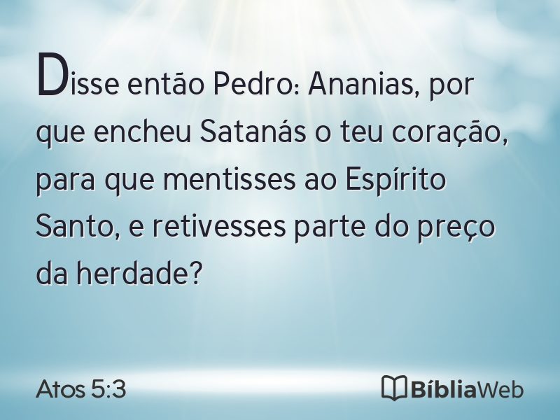 Atos 5:3 em imagem para compartilhar