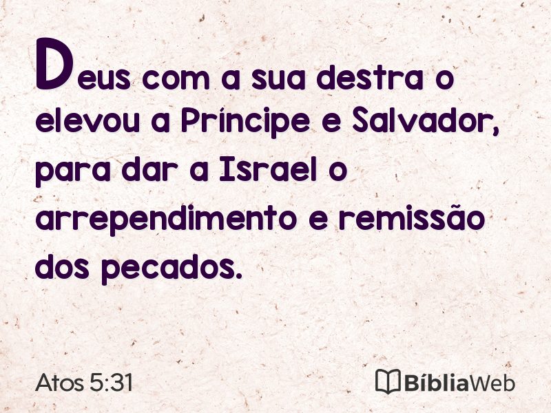 Atos 5:31 em imagem para compartilhar