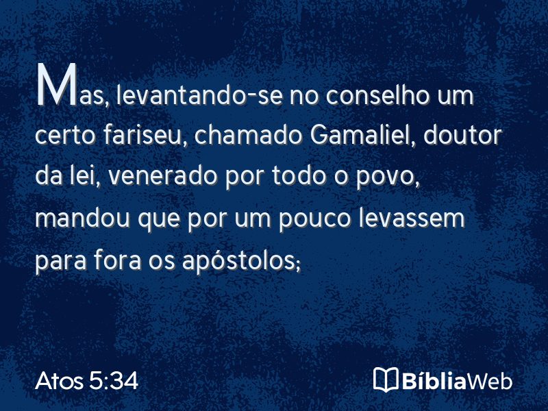 Atos 5:34 em imagem para compartilhar
