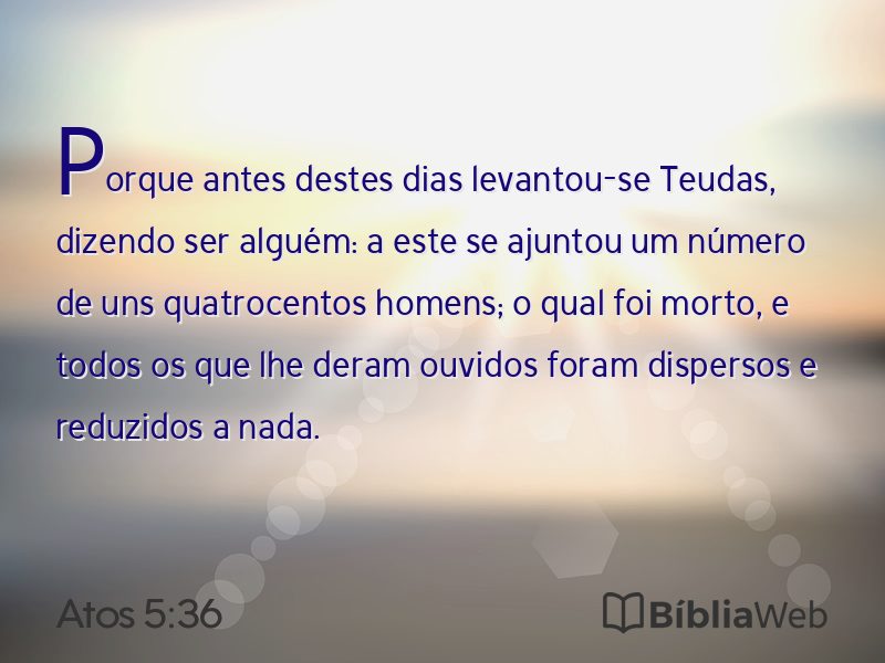 Atos 5:36 em imagem para compartilhar
