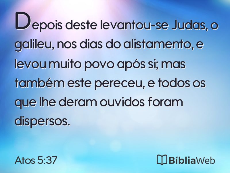 Atos 5:37 em imagem para compartilhar