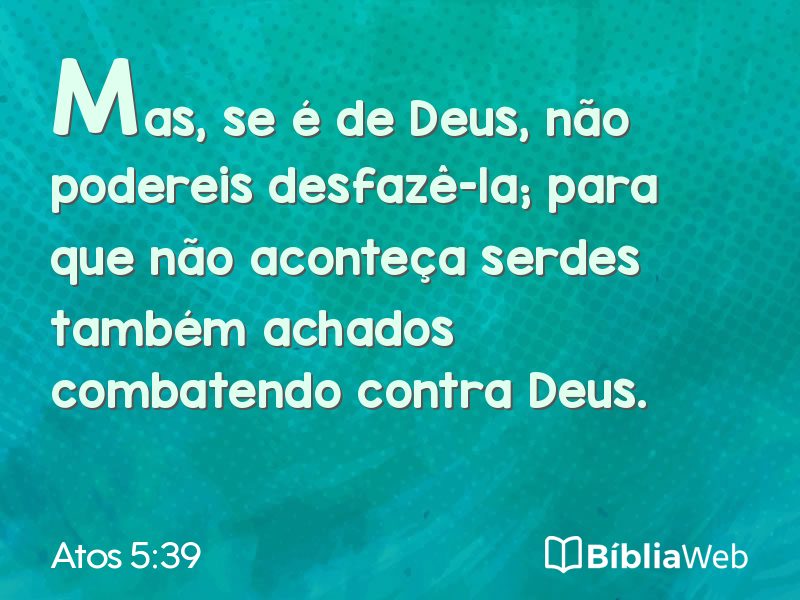 Atos 5:39 em imagem para compartilhar