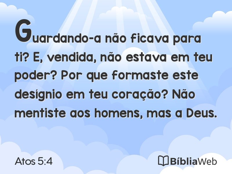 Atos 5:4 em imagem para compartilhar