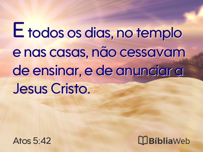 Atos 5:42 em imagem para compartilhar