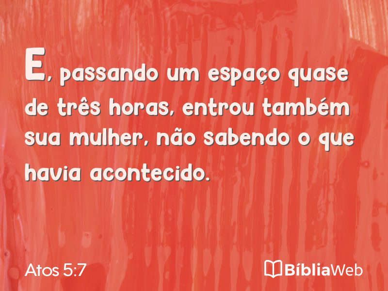 Atos 5:7 em imagem para compartilhar
