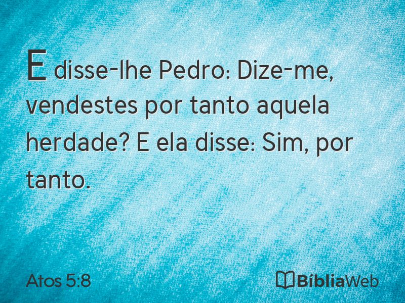 Atos 5:8 em imagem para compartilhar