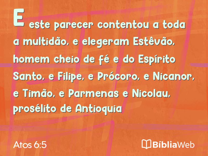 Atos 6:5 em imagem para compartilhar