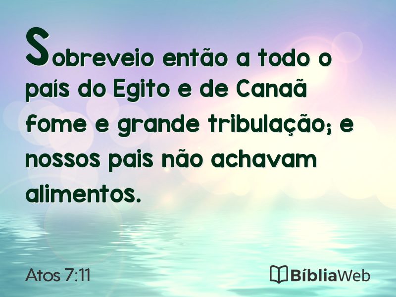 Atos 7:11 em imagem para compartilhar