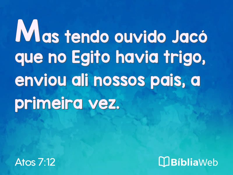Atos 7:12 em imagem para compartilhar