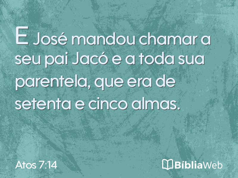 Atos 7:14 em imagem para compartilhar
