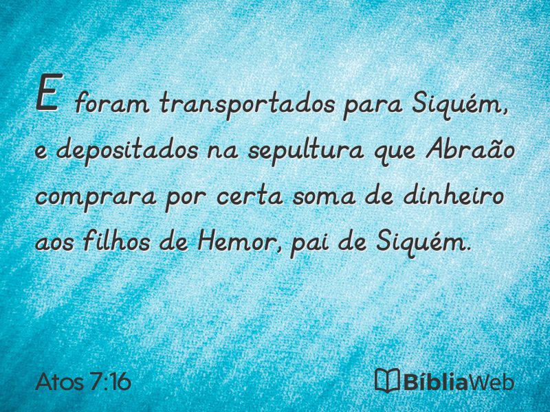 Atos 7:16 em imagem para compartilhar