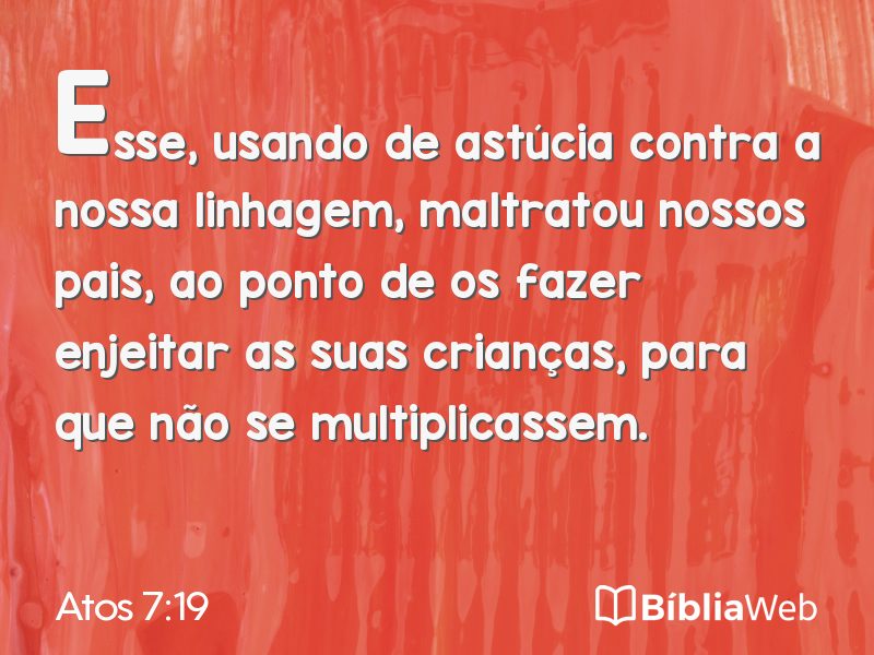 Atos 7:19 em imagem para compartilhar